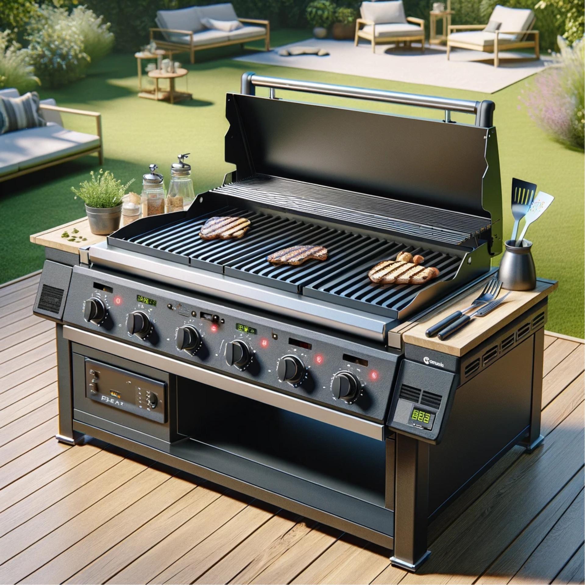 Immagine che contiene Griglia per barbecue, Barbecue con coperchio, elettrodomestico da cucina, grigliata  Descrizione generata automaticamente