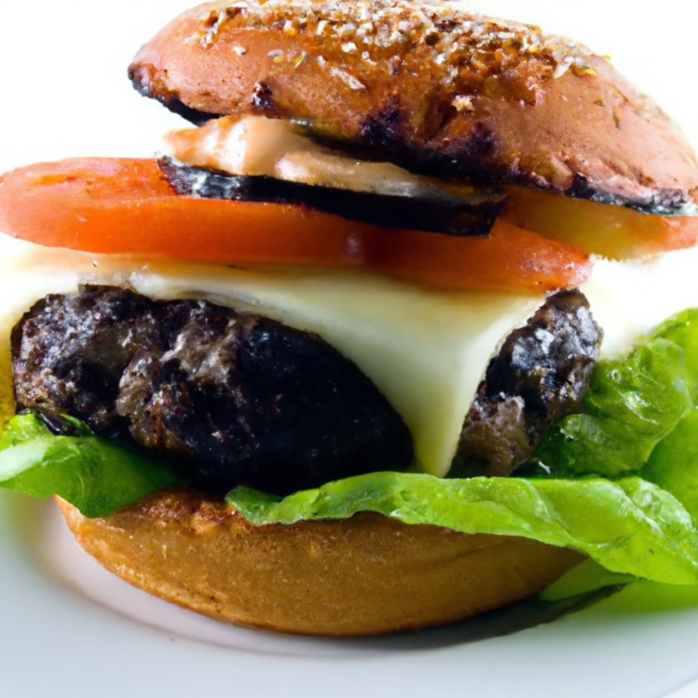Immagine che contiene cibo, piatto, hamburger, burger  Descrizione generata automaticamente